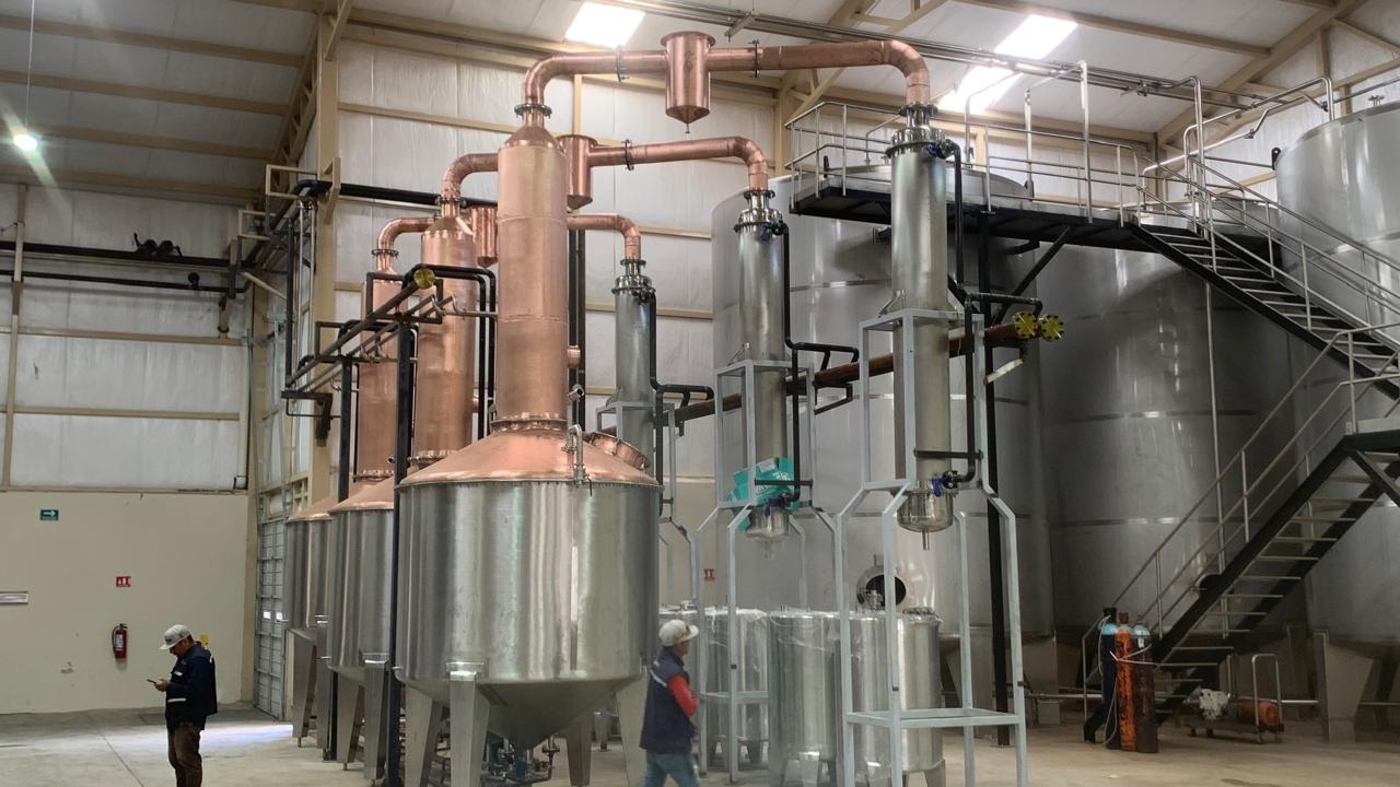 Destiladores en planta tequilera proyecto ZureX Consulting